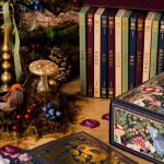 Talvine Metsamotiiviga J&otilde;ulude Tagasilugemis Kalender 24 P&auml;eva Kogutavad Kingitused Kirjatarbed Advendikalender Advent Calendar brown