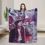 MJ Popikuningas Michael J-jackson Tekk Kvaliteetne Soe Pehme Visketekk S&uuml;gisene Reisimine Diivan Tool Naljakas Voodikate 30x40in