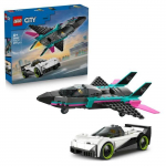LEGO City 60489 Le Jet Contre la Voiture - Jouet de Construction d&egrave;s 6 ans - Id&eacute;e Cadeau
