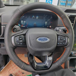 For Ford Ranger Everest -2024 Hand-stitch Black Leather non-slip car Steering Wheel Cover auto parts 1
