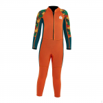 2.5mm Neoprene Full suits Diving Swimsuits Water Resistant Kids Wetsuit for Canoeing Surfing Orange L
