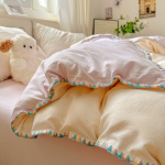 G5Zins &Uuml;hev&auml;rviline t&uuml;drukute pestud voodipesukomplekt - tekikott ja linad &uuml;hiselamu v&otilde;i &uuml;li&otilde;pilaste jaoks, S&uuml;gisv&auml;ljaanne 0.9 Dorm Three-Piece - 150x200 Duvet