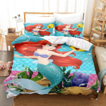 Ariel Merineitsiprintsessi Magamistoa Tekikott Komplekt Voodipesu Tekikoti Komplektid Laste Voodipesu Komplekt 3-osaline J&otilde;ulukaunistused AU Single(140*210cm)3pcs