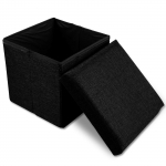 Kokkupandav hoiustustool Mugav jalatugi Tool Mitmeotstarbeline toidukaupade organiseerija Hingav ja niiskuskindel hoiukast 30x30cm must