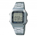 Renoveeritud Casio Digitaalne Roostevabast Terasest Alarmi Kronograafi Kahekordse Aja Meeste K&auml;ekell A178WA-1ADF A178WA-1A
