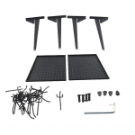 Metallist pegboardi komplekt 2 paneeli Tugev pegboard sein T&ouml;&ouml;riistade hoiustamine garaažis konksudega