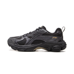Li Ning Boom Support Cushioning Slip Resistant Abrasion Resistant Rebound Low top Running Shoes Men's Black Gray ARXV005-2 40