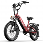 Cleytro XC20 20 Elektrijalgratas, 48V 15,6Ah Aku, Esi- ja Tagaamortisaator punane