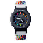 CASIO Custom Collection Elektroonilise liikumisega Unisex Must sihverplaat GA-2100-1A1(Team788--) Black Rainbow black