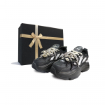 Adidas Originals OZGAIA Star Feather Bubbles Anti-Slip Wear-Resistant Low-Top Casual Shoes Women's Black Silver IG6045(Team629-) 36