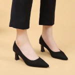 S&uuml;gised k&otilde;rged kontsad Naiste elegantne terava ninaga stiletokkingad Naiste kingad Mustad sametkontsad Kontorineiud T&ouml;&ouml;kingad Tacones Mujer 40