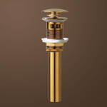 Tuqiu Vannitoakraan Messingist ja Marmorist Kuldne Vannitoo Valamukraan K&uuml;lma ja Kuuma Vee Segisti Valamukraan Dekile Paigaldatav Kuldne Kraan