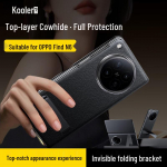 OPPO Find N6 esimese kihi nahast klapp&uuml;mbris seisutoega ja nutiaknaga
