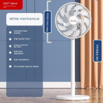 SAST Elektripuhur P&otilde;randapuhur Koduseks Mute Elektrooniline Ventilaator Vertikaalne Energias&auml;&auml;stlik 15 Labaga Tugeva P&ouml;&ouml;rleva Peaga Ventilaator 15-Leaf White Mechanical Fan (Standard Model)