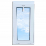 Valge PVC avatav aken 50x100, Uus 500x1000 kahekordse klaasiga, &Uuml;levalt avatav