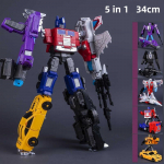 HAIZHIXING UUSIM 5 &Uuml;HES Transformatsioon Klassikaline Devastator Mudel M&auml;nguasjad G1 Robot Auto Lennuk Tank Mudel Anime Tegevuskuju Lapsed