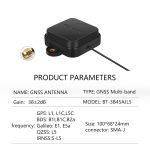Beitian GPS Beidou kolme t&auml;he kuue sageduse GNSS antenn L1/L2/L5 asendab ANN-MB-00 BT-3B45AJL2 BT-3B45AJL5 5m TNC
