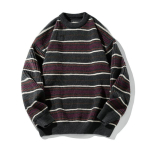 Retro Kontrasttriibuline &Uuml;mmarguse Kaelusega Kampsun Meeste S&uuml;gis-Talvised Mudelid Paks L&otilde;ng L&otilde;tv Laisk Tuul Pehme Vahajas Pullover Kampsun Jakk XXL khaki