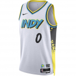 Nike Tyrese Haliburton Indiana Pacers 2024/25 City Edition Meeste Nike Dri FIT NBA Swingman S&auml;rk FQ4344-101 2XL