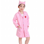 Laste Cosplay Riided Poisid T&uuml;drukud Arsti &Otilde;e &Uuml;likonnad Peen V&auml;ikelapse J&otilde;ulu- Role Play Kost&uuml;&uuml;mid Peoriided arsti hommikumantel 110cm roosa