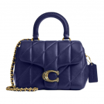 Coach Tabby 19 Eemaldatava ketiga Tepitud disainiga Napa nahast Crossbody &Otilde;lakott V&auml;ikesed naiste k&auml;ekotid Tumesinine CDD98-B4CDT Basic Set (Bag+Dust Bag)