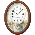 Seiko Kella Seinameloodia Raadio Kolmekordne Dekoratiivne Puidust Pruun Puit AM257B Kell, Kell, Juhtimine, Analoog, Valik, Meloodia, Pendel, Raam, Viimistlus, pruun
