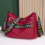 Naiste Crossbody kott Veekindel Nailon Oxford &Otilde;lakott Messenger kotid Vabaaja Suure mahutavusega K&auml;ekott Daamide Reisi Ostukott punane