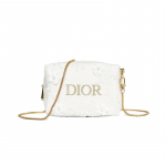 DIOR [Kohandatud kosmeetikakott] Whitechapel Elegantne k&auml;sitsi kootud Igap&auml;evane s&otilde;it Klassikaline tr&uuml;kis Denimkangas Pits Platinum Kosmeetikakott 18*9*11CM kuld