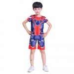 Laste Spider-Man'i kost&uuml;&uuml;mikomplekt L&uuml;hikeste varrukatega T-s&auml;rk L&uuml;hikesed p&uuml;ksid Punane Sinine 130cm 5-6 aastastele Cosplay riietus 140 cm