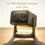 Vidda C3 Pro 4K Ultra HD 3D Sisseehitatud Optilise Suumiga Kolmev&auml;rviline Laserprojektor &Uuml;hendub Androidi Magamistoa Televiisoritega Kodukino 3100 CVIA must