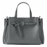 MICHAEL KORS Emilia Logo Klassikaline Nahast K&auml;ekott V&auml;ike Naiste Hall hall v&auml;rv