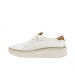 Skechers Modern Comfort V&otilde;rk s&uuml;nteetilisest nahast Mugavad pehmed &uuml;marate varvastega Hingavad madalad vabaajajalatsid Naiste tossud 159468-OFWT 35