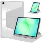 360 kraadi p&ouml;&ouml;rlev akr&uuml;&uuml;lk&otilde;va &uuml;mbris Samsung Galaxy Tab A11 SM-X130 X135 8,7-tollisele ja A11 Plus SM-X230 X235 11-tollisele, pliiatsihoidjaga Tab A11 Plus 11 inch lavendli hall v&auml;rv