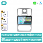 Chrysler 300C 2005 - 2010 jaoks Android-auto raadio Multimeedia Video M&auml;ngija Navigatsioon GPS Carplay Puuteekraan Autostuudio Intelligentsed S&uuml;steemid 4CORE 2G 32G