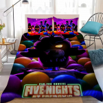 M&auml;ng F-Five N-Nights At F-Freddys Tekikott Komplekt Kodu Stiilis Voodipesu Pehme Pesu Puuvillane Voodi 3 Osaline Komplekt &Uuml;li&otilde;pilaste &Uuml;hiselamu Kingitus EU Single(135x200cm)