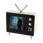 Mini koomiksitelevisioon, Type-C laetav mini retro-TV m&auml;ngija 8 GB m&auml;luga, 1:12. skaala nukumaja miniatuur nukumaja stseenidele ja kollektsioneeritavaks dekoratsiooniks heleroheline v&auml;rv