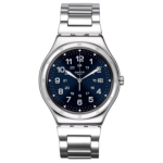 SWATCH kvartsmehhanismiga 30 meetrit veekindel meeste k&auml;ekell &Scaron;veitsi kell 41 mm sinise sihverplaadiga roostevabast terasest korpus roostevabast terasest rihm YWS420GC sinine