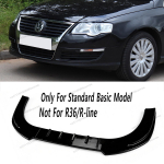 Max Style ABS Esibampri Huul Spoiler Splitter Difuusori Tera VW Passat B6 3C Sedaan/Virant TSI TDI Basic 2005-2010 Tuuninguks Gloss Black