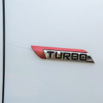 2 tk 3D metallist Turbo logo auto kere poritiiva embleem m&auml;rk kleebis Universaalne auto tuuning Veekindel Isekleepuv auto dekoratsioon Red-2pcs