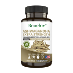 Ashwagandha Ekstra Tugevus 3000mg, 120 Taimetoidukapslit Stressi Leevendav Toidulisand 120PCS black