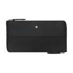 Montblanc Heksagonaalne Valge T&auml;he Logo Nahast Rahakott Meeste Rahakott Must 131264 Basic Set (Bag+Dust Bag)