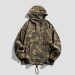 Kamuflaažiga tuulejope S&uuml;gis Talv Kapuutsiga V&auml;lisjope Retro Ameerika Stiil Vabaaja Poollukuga Cargo Jope XXXL gray