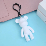 15 tk Vedel Momo Karu V&otilde;tmehoidja DIY Graffiti V&auml;givaldne Karu Kujud Mini Pigment Maali Valge T&uuml;hja Vormi Karu Kuju Lastele Tos Kingitus white
