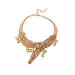 Stiilne Krokodilli Ripatsiga Choker Kaelakee Naistele Tsingisulam Kuldne Trendikas Loom Statement Ehted Gold