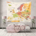 BULOR Kaarditapeet Seinakatted EL Euro Vana Kaart Riikide Linnadega Tapeet Lastele &Uuml;li&otilde;pilase Magamistuba Elutuba &Uuml;hiselamu Koobas Taust 150X200CM