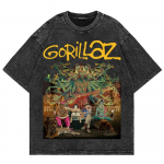 Vintage Pesemine Gorillaz The Mountain T-s&auml;rk Mood Mehed Naised Esteetiline Retro &Uuml;lem&otilde;&otilde;duline L&otilde;tv Happepesu T-s&auml;rgid S&auml;rgid R&otilde;ivad S mitmev&auml;rviline