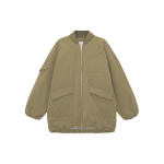 Ganni Green Light Twill &Uuml;legabariidiline Bomberjakk Naiste Jakk Aloe F8648808 S-M gray