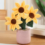 Naeratav P&auml;evalille Nukk Pehme M&auml;nguasi P&auml;evalille Pott Nukk Kodu Kaunistus Ornament Riidest Nukud 32cm roosa