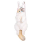 Kolme lillega kass simulatsioon kassinukk nukk nukk pl&uuml;&uuml;sm&auml;nguasi kaltsunukk kass seljakott s&uuml;nnip&auml;evakingitus 50cm 450g white