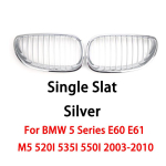 E60 E61 L&auml;ikiv Must Esiv&otilde;re BMW 5. seeriale E60 E61 M5 520I 535I 550I 2003-2010 Sedaanauto Esik&uuml;lje Neeruv&otilde;re Grill fy2 white